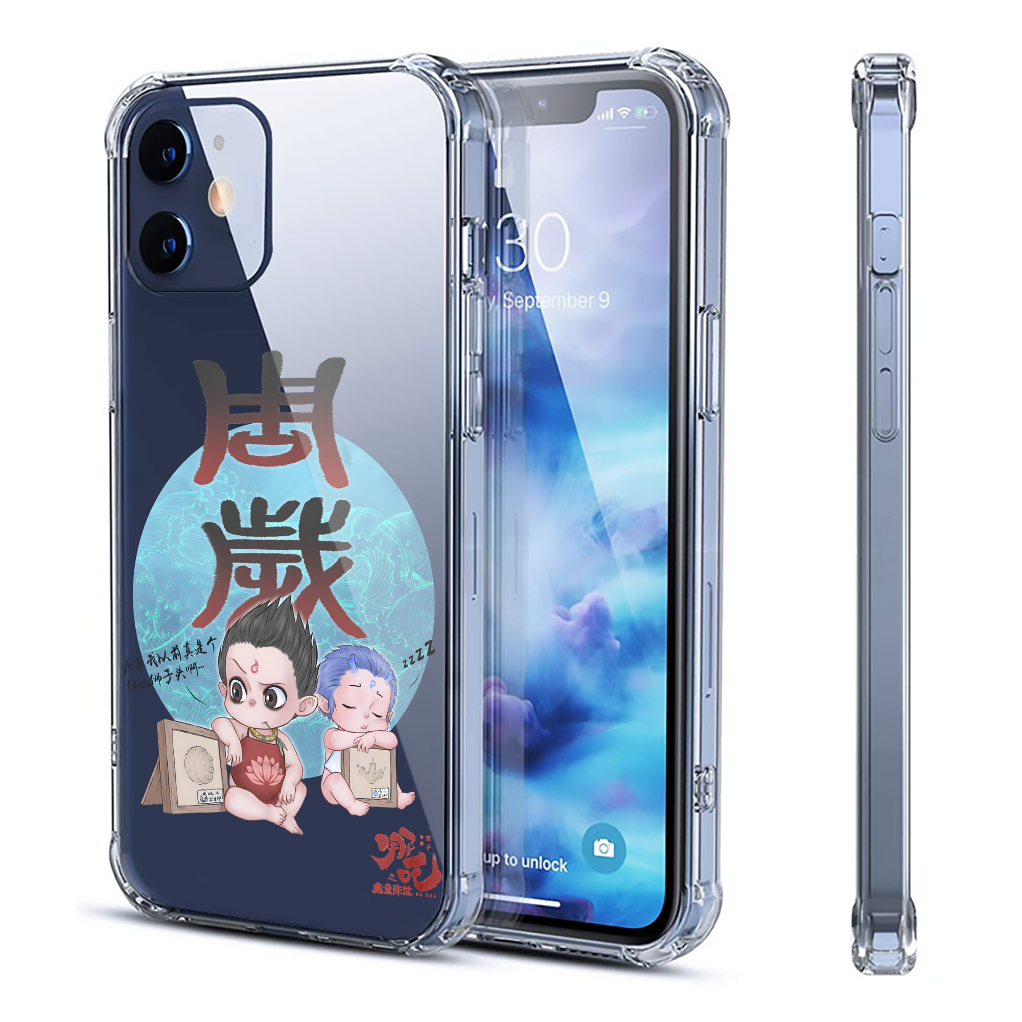 （画像用） Ne Zha 2 ナタ 魔童の大暴れ 【iPhone 12シリーズ対応】透明スマホケース（クリアソフトケース）